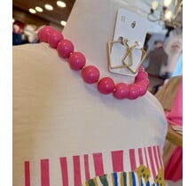 Chunky Pink Beaded Necklace