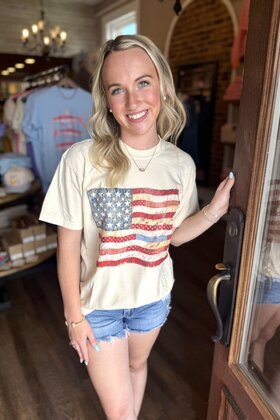Patchwork Flag Graphic Tee