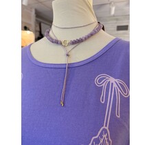Purple Tie Necklace