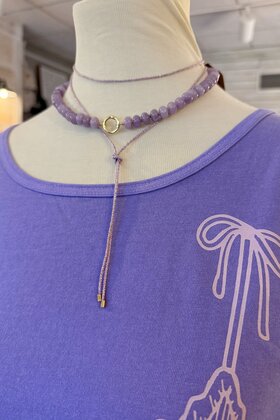 Purple Tie Necklace