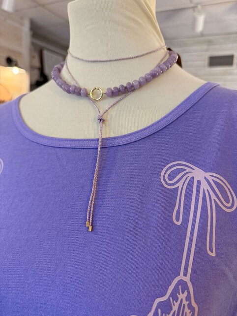 Purple Tie Necklace