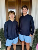 Southern Tide Coastal Breeze Perf Hoodie - Caviar Black