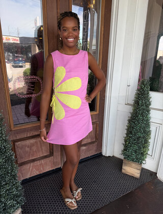 Pink Lemonade Flower Cut Out Dress