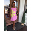 The Uptown Peach Pink Lemonade Flower Cut Out Dress