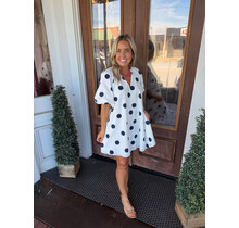 Polka Party Puff Sleeve Dress