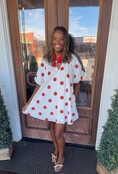 Polka Party Puff Sleeve Dress