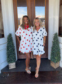 Polka Party Puff Sleeve Dress