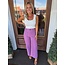 The Uptown Peach White Scallop Everyday Knit Top