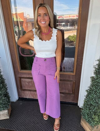 Lavender Lane Scallop Pants