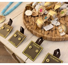 Gold Knit Earrings