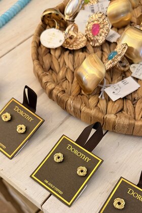 Gold Knit Earrings