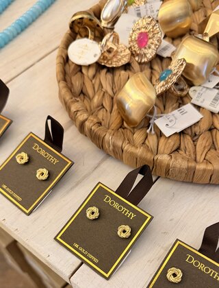 Gold Knit Earrings