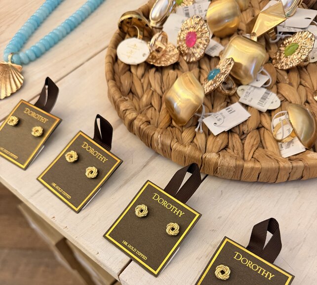 Gold Knit Earrings