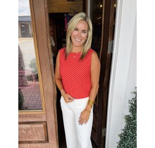 Palmer Polka Dot Sleeveless Top