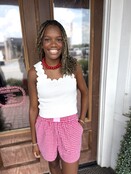 Gingham Girl Elastic Waist Shorts