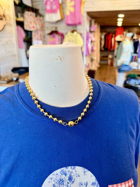 Bubble & Bar Charm Necklace