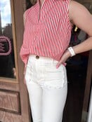 Scalloped Pocket Dress Pants