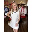 The Uptown Peach White Bow Strap Mini Dress