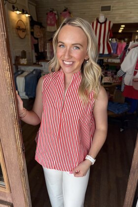 Summer Stripes Tank - Red