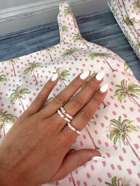 Beaded Blondes Jamie Pearl Ring 7/8