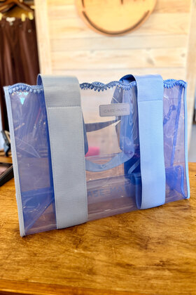 Case-Mate Jelly Tote - Carolina Blue Crochet Wave