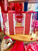 Case-Mate Jelly Tote - Clear Cherry Gingham Eyelet Ruffle