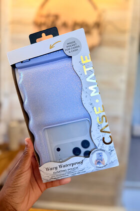 Case-Mate Wavy Waterproof Floating Pouch - Large - Blue Mist Twinkle