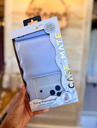 Case-Mate Wavy Waterproof Floating Pouch - Large - Blue Mist Twinkle