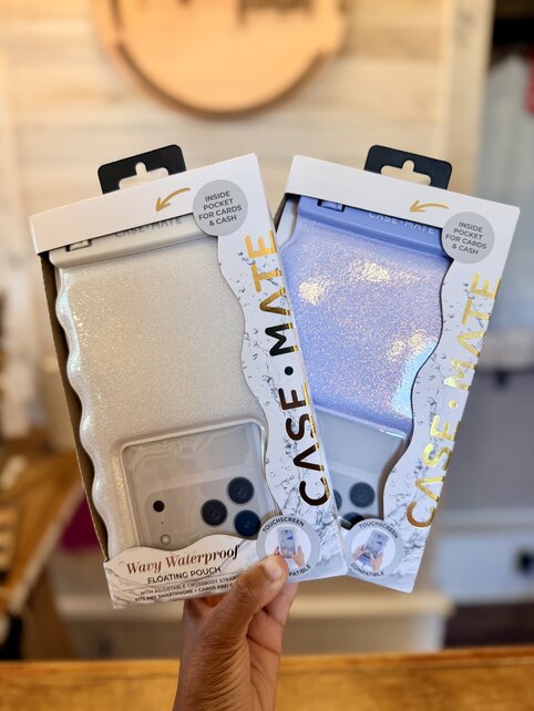 Case-Mate Wavy Waterproof Floating Pouch - Large - Blue Mist Twinkle