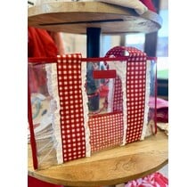 Case-Mate Jelly Tote - Clear Cherry Gingham Eyelet Ruffle