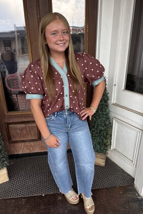 Polka Dotted Pretty Blouse