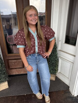 Polka Dotted Pretty Blouse