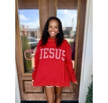 Jesus Gingham Mockneck