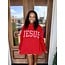 The Uptown Peach Jesus Gingham Mockneck