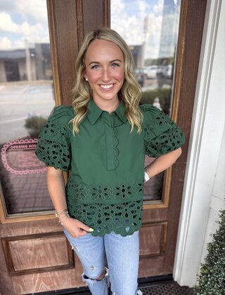 The Eyelet Detail Top