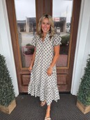 Dotted Darling Dress - Brown