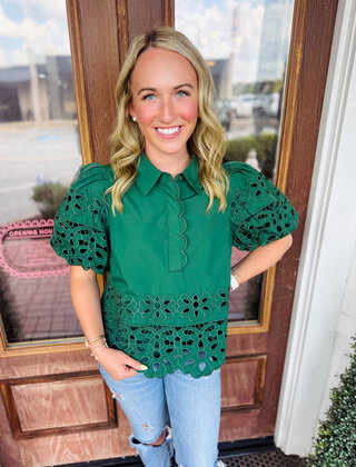 The Eyelet Detail Top