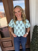 Sea Glass Scallop Top