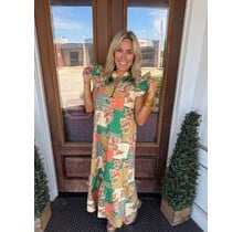 Ruffled Patchwork Dress