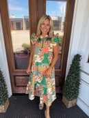 Ruffled Patchwork Dress