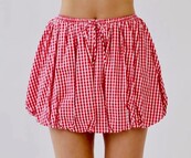 Gingham Bubble Skirt