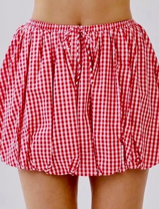 Gingham Bubble Skirt