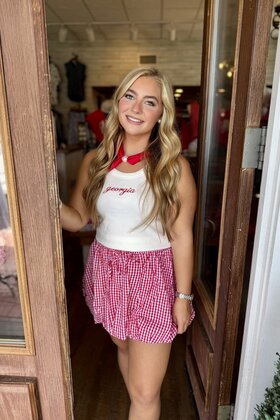 Gingham Bubble Skirt