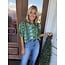 The Uptown Peach Evergreen Elegance Top