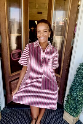 Brittany Burgundy Dress