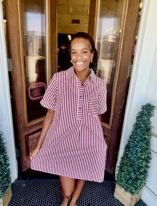 Brittany Burgundy Dress
