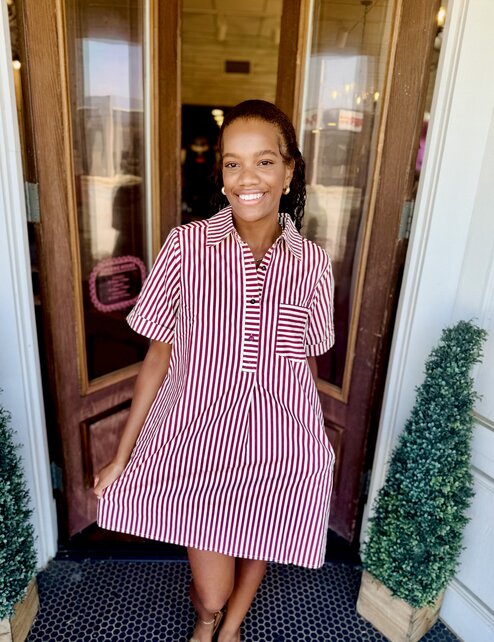 Brittany Burgundy Dress