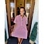The Uptown Peach Brittany Burgundy Dress