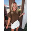The Uptown Peach The Mocha Brown Top