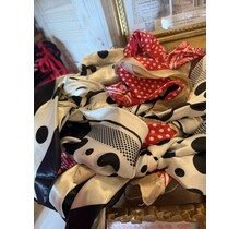 White & Black Polka Dot Scarf